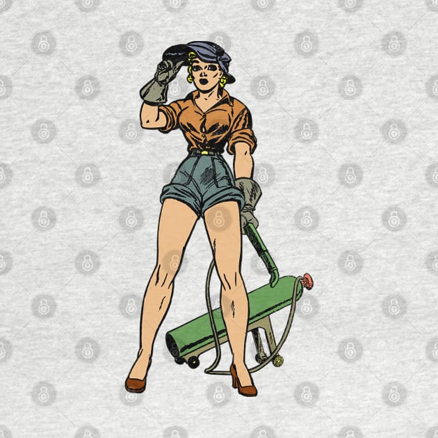 Welder Pin up Girl by Christyn Evans